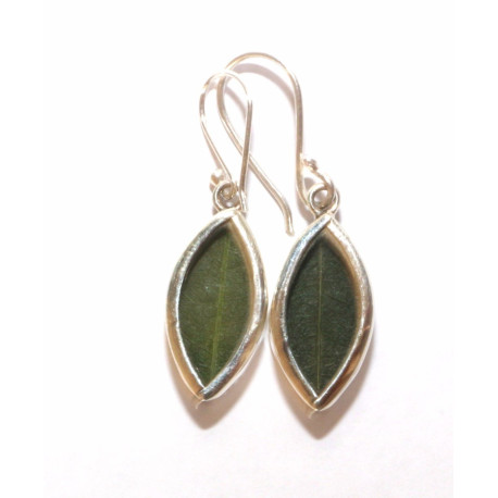 Coca leaves earrings from Peru (950 silver) OTHER PERUVIAN HANDICRAFTS