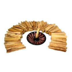 Premium Palo Santo Holy wood Bursera Graveolens Sticks from Peru 1 Kg 2.2 Lb and Ceramic Incense burner NATURAL INCENSES