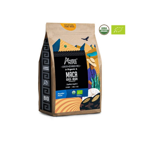 Gelatinized black maca powder (200 g 7 oz) Organic NOP, EU, JAS and kosher ORGANIC SUPERFOODS