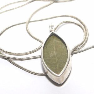 Real Coca leaves jewelry set pendant and earrings from Peru silver 950 OTHER PERUVIAN HANDICRAFTS