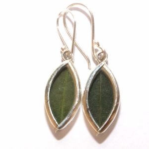 Real Coca leaves jewelry set pendant and earrings from Peru silver 950 OTHER PERUVIAN HANDICRAFTS