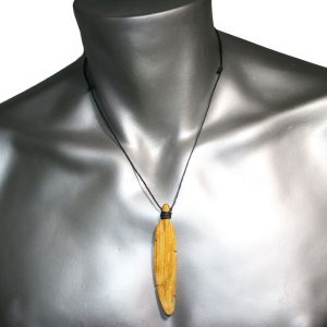 Palo santo Holy Wood Feather Pendant Necklace From Peru PALO SANTO ART