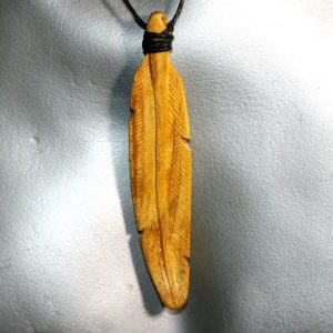 Palo santo Holy Wood Feather Pendant Necklace From Peru PALO SANTO ART