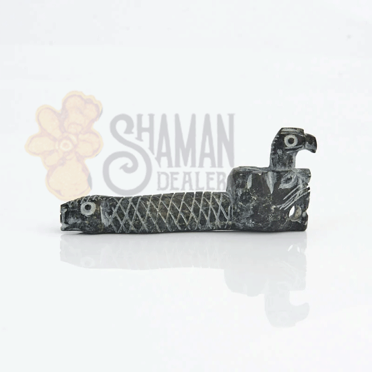 Stone smoking Pipe Inka Trilogy handcarved from ( Puma, condor, serpiente ) Cusco - Peru MAPACHO PIPES