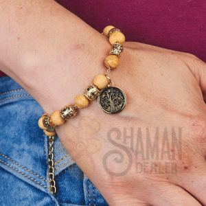 Palo Santo, bursera graveolens hand made beads bracelet From Peru PALO SANTO ART