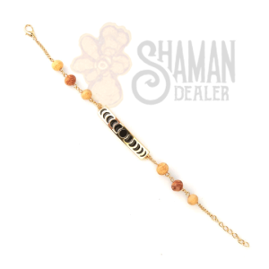 Palo santo bracelet moonphase golden PALO SANTO ART