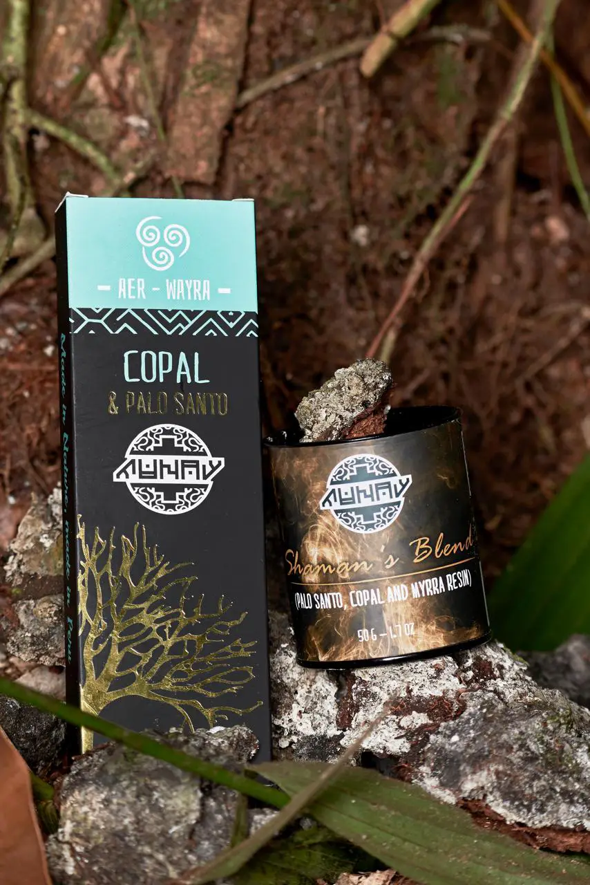 Palo santo incense, copal resins, and aromatherapy oils