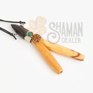 Amazon shamanic snuff kuripé for rapé of Palo santo wood PALO SANTO ART