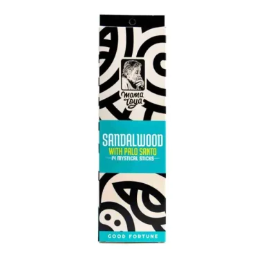 Sandalwood with Palo Santo Incense Sticks (14 Mystical Sticks) – Good Fortune, Calming & Meditative Handcrafted Aroma by Mama Toya